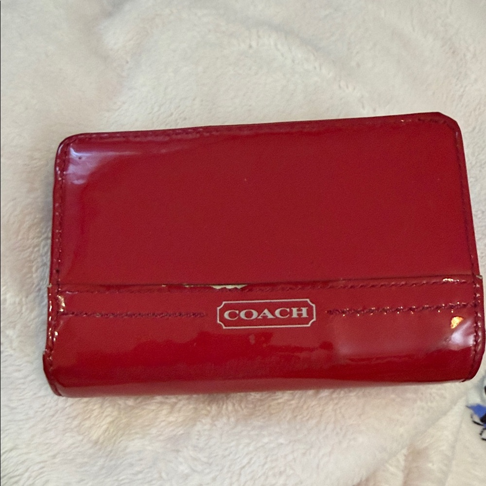 Coach Glossy Cherry Red Wallet
